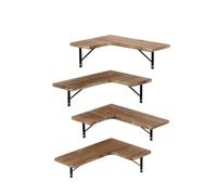 Kelvenix 4PC Corner Floating Shelves in Natural | Size: 0.6m2 Kelvenix Natural 0.6m2