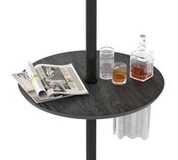 Kelvenix 50cm Adjustable Umbrella Table Tray in Black | Size: 0.6m2 Kelvenix Black 0.6m2