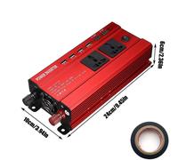 Kelvenix 6000W Caravan Van Converter Power Inverter DC 12VTo AC 240V LCD UK in Red Kelvenix Red