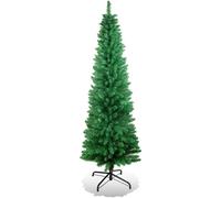 Kelvenix 7FT/2.1M Slim Christmas Tree With LED Lights in Green | Size: 0.6m2 Kelvenix Green 0.6m2