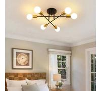 Kelvenix Adjustable 6-head Ceiling Light E27 Metal Retro Vintage Chandelier in Black Kelvenix Black