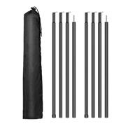 Kelvenix black Set of 2 Stainless Steel Camping Tarp Poles | Size: Single Kelvenix Black Single