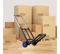 Kelvenix Folding Lightweight Hand Sack Trolley Cart Wheel Truck Barrow in Black Kelvenix Black