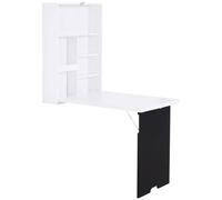 Kelvenix Folding Wall Mounted Desk Drop Leaf Breakfast Bar Dining Table in White | Size: 0.6m2 Kelvenix White 0.6m2