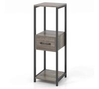Kelvenix Freestanding Corner Display Shelf 3 Tier in Grey | Size: 0.6m2 Kelvenix Grey 0.6m2