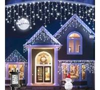 Kelvenix Icicle Lights 12M Christmas Outdoor Lights White Kelvenix White