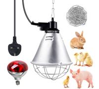 Kelvenix Infrared Heat Lamp, Ruby 250w. for Infra Red Heat Lamps for Poultry in Silver Kelvenix Silver