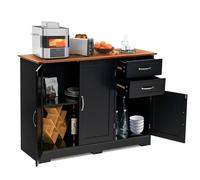 Kelvenix Kitchen Modern Storage Cabinet Shelf in Black | Size: 0.6m2 Kelvenix Black 0.6m2