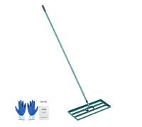 Kelvenix Lawn Leveling Rake 30''x10" Level Lawn Tool with 78" Steel Handle in Green Kelvenix Green