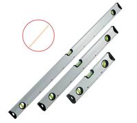 Kelvenix Magnetic 3 Piece Builders Spirit Level Set 300 600 1000mm in Silver Kelvenix Silver