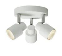 Kelvenix Modern Bathroom Ceiling Light Spotlight 3 Way White Fitting Kelvenix White