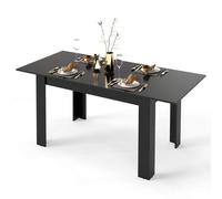 Kelvenix Modern Kitchen Table Large Industrial Dinner Furniture in Black | Size: 0.6m2 Kelvenix Black 0.6m2