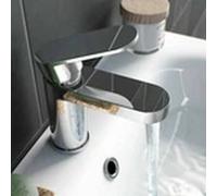 Kelvenix Modern Waterfall Bathroom Tap Basin Sink Mono Mixer Chrome in Silver Kelvenix Silver