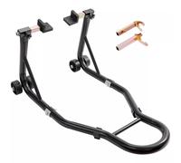 Kelvenix Motorbike Front fork & Rear Wheel Vee Paddock Stand Set in Black | Size: 10000mm x 520mm Kelvenix Black 10000mm x 520mm