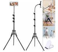 Kelvenix New 170CM Tall Flexible Heavy Duty Phone Tripod with Gooseneck in Black Kelvenix Black
