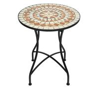 Kelvenix Outdoor & Indoor Retro Mosaic Side Table Mosaic Round in Black | Size: 0.6m2 Kelvenix Black 0.6m2