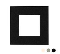 Kelvenix Picture Mount for 4 x 4" 3D Box Picture Frame Photo Size 2 x 2" Black Kelvenix Black
