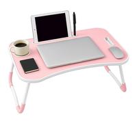 Kelvenix Pink Foldable Lap Tray, Portable Laptop Table with Cup Holder Slot Kelvenix Pink