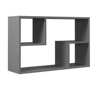 Kelvenix Rectangular Wooden Floating Wall Mounting Shelf Display Unit Storage in Grey Kelvenix Grey