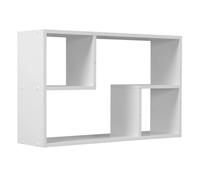 Kelvenix Rectangular Wooden Floating Wall Mounting Shelf Display Unit Storage in White Kelvenix White