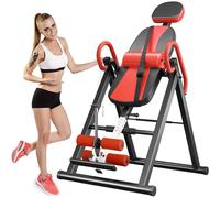 Kelvenix red 300lbs Gravity Inversion Table Back Care Fitness Training Machine | Size: 0-12 m Kelvenix Red 0-12 m