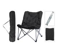 Kelvenix Redcliffs Padded Folding Moon Camping Chair in Black Kelvenix Black
