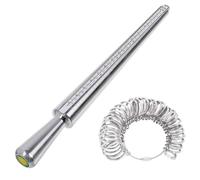 Kelvenix Ring Sizing Mandrel Stick Finger Measure Gauge Sizer in Silver | Size: 10000mm x 520mm Kelvenix Silver 10000mm x 520mm