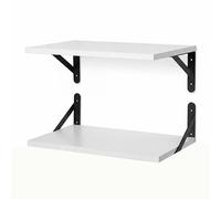 Kelvenix Shelves 2PC Wall Mounted Shelf DIY Storage Display Modern Decor in White | Size: 100 cm x 100 cm Kelvenix White 100 cm x 100 cm