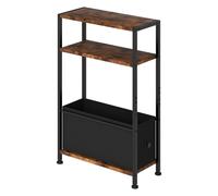 Kelvenix Side End Table 3 Tier Wooden Oxford Storage Basket Living Room in Brown | Size: 100 cm x 100 cm Kelvenix Brown 100 cm x 100 cm