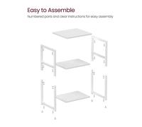 Kelvenix Sofa Side Table, 3-Tier End Table white | Size: 0.6m2 Kelvenix White 0.6m2