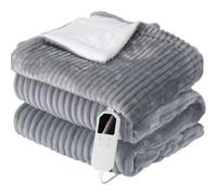 Kelvenix Soft Fleece Electric Blanket with Digital Controller in Grey Kelvenix Grey