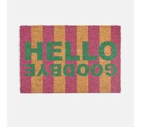 Kelvenix Striped Doormat Hello Goodbye Slogan Non Slip | Size: 100 cm x 1000 cm Kelvenix Multicolor 100 cm x 1000 cm