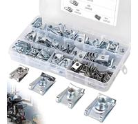 Kelvenix U Nut Spring Nuts M4 M5 M6 M8 Clips Fairing Panel Spire Clamp in Silver Kelvenix Silver