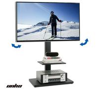 Kelvenix Universal Floor TV Stand Corner Tall TV Mount in Black Kelvenix Black