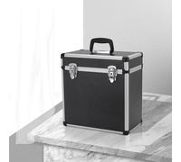 Kelvenix Vinyl Record Storage Box Heavy Duty Lockable Box Black Kelvenix Black