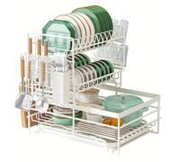 Kelvenix white 3 Tier Kitchen Sink Dish Drainer Rack | Size: 10000mm x 520mm Kelvenix White 10000mm x 520mm