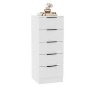 Kelvenix white Modern Bedroom 5 Drawer Narrow Chest Cabinet | Size: 0.6m2 Kelvenix White 0.6m2
