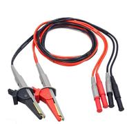 Kelvin Clamp Test Lead for Battery Internal Resistance Testing, Silicone Lead with Alligator Clip, 4mm Standard Plug, High Precision Measurement by Kelvin Method, for Multimeter and L