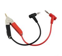 Kelvin Test Clip for SMD Capacitor Inductor, All-Copper Gold-Plated Crocodile Fixture for M6013 M4070 MESR-100 MLC500 Meter, 11.5cm Red Black Probe