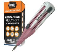 Kelvin Tools Retractor - Retractable All-in-One Screwdriver Quick Change Phillips Head and Flat Head, Upgraded Retract-A-Bit Screwdriver, Durable & Lightweight - Made in North America