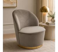 kelvra velvet kids chair with gold base in mink