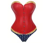 Kelvry Basque Wonder Woman Overbust Corset Top