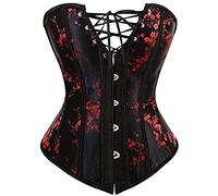 Kelvry Halloween Corset Top - Gothic Steampunk Overbust Bustier - Vampire Witch Pirate Fancy Dress