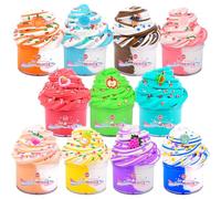 KelvSbem 11 Pack Butter Slime Kit, Super Soft and Non-Sticky, Birthday Gifts for Boys & Girls, Pre-made Scented Slime for Kids Party Favors, Stress Relief Toys, School Rewards, DIY Putty Toys