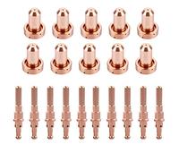 KEMAO 10Pcs 9-8215 Plasma Cutter Electrode & 10Pcs 9-8208 Plasma Cutter Nozzle Tips Fit for Thermal Dynamics SL60/SL100 Plasma Cutting Torch Consumables