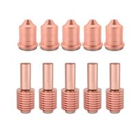KEMAO 5Pcs 220669 Plasma Cutter Electrode & 5Pcs 220671 Plasma Cutter Nozzle Tips Tips Fit for Hypertherm Powermax 45 Plasma Cutting Torch Consumables