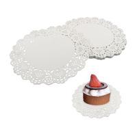Kemcatui Paper Doilies 10 inch - Small White Doilies for Food, Cake, Dessert, Wedding & Craft - Elegant Lace Small Paper Doilies Disposable Placemats, 140 Pack