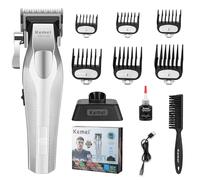 KEMEI 1798 Men Hair Clippers, 9100RPM Cordless Professional Barber Clipper | Full Metal Body, 3000mAh Battery, LED Display, High-performance Ceramic & DLC Blades