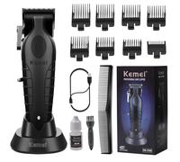 KEMEI 2296 Professional Hair Clippers for Men Cord/Cordless Hair Cutting Kits, Hair & Beard Trimmer, T Blade Barber Clippers with USB Rechargeable Gift for Men