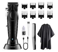 KEMEI 2296 Professional Hair Clippers for Men, Cordless Barber Clippers, Electric Clipper for Men Haircut, USB Rechargeable Up to 350 Min Usage with 8 Guide Combs
